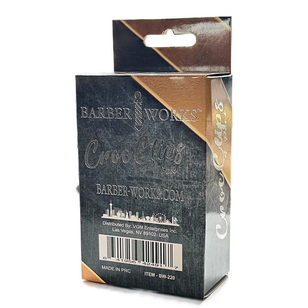 Barber Works Premium Hair Croc Clips 4-Pack