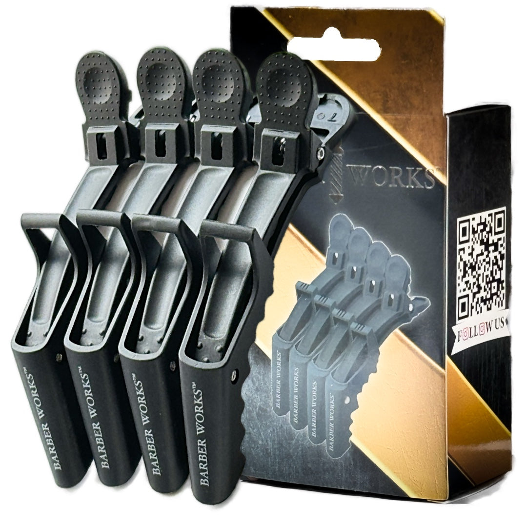 Barber Works Premium Hair Croc Clips 4-Pack