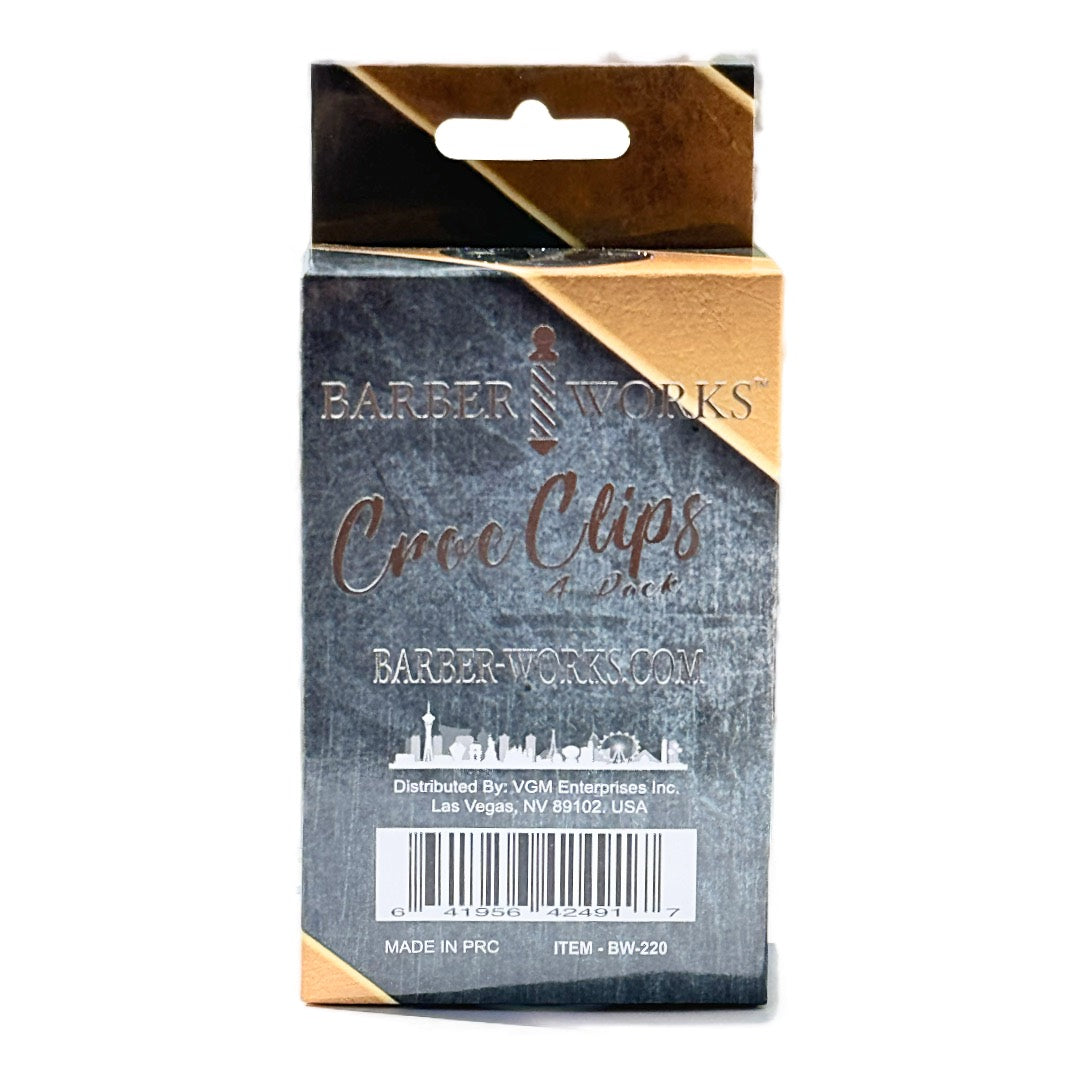 Barber Works Premium Hair Croc Clips 4-Pack