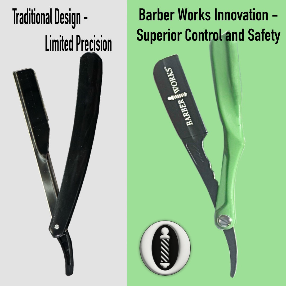 Barber Works Professional Razor Holder – Ultra 3mm Exposed | Superior Grip & Safety Hinge Design